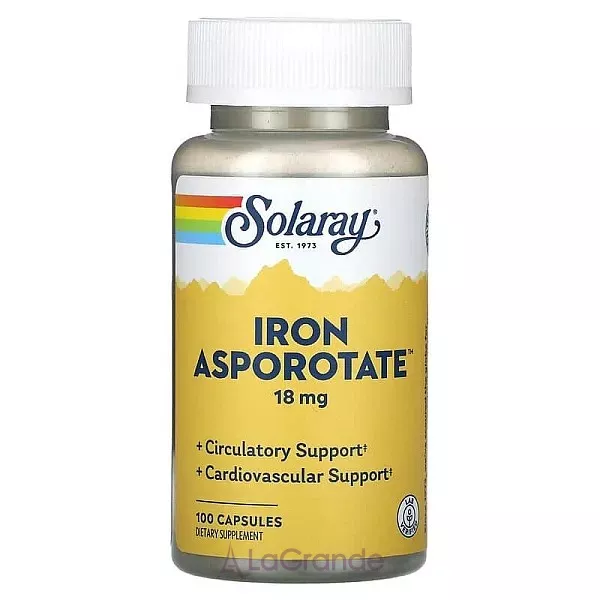 Solaray Iron Asporotate 18 mg ����������� ������� 