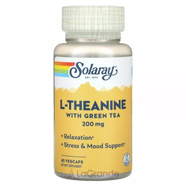Solaray L-Theanine 200 mg ĳ������ ������� ��� ������������, �������� ��� ����� 