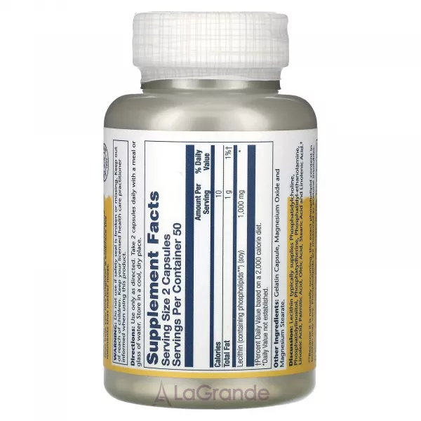 Solaray Lecithin 1000 mg ĳ������ ������� ��� �������� ����� �� ������� ������� 