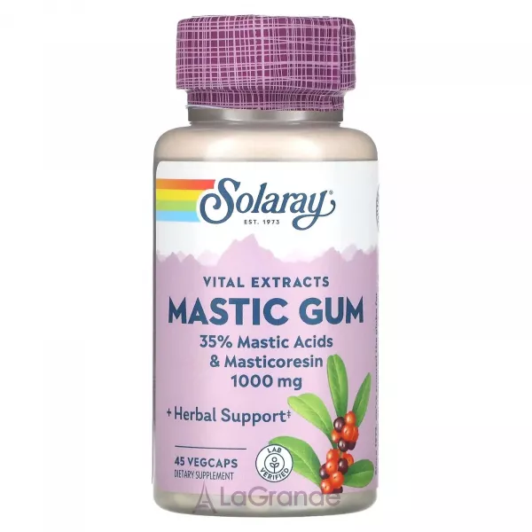 Solaray Mastic Gum 1000 mg ĳ������ ������� ��� �������� ������'� ��������-��������� ������ 