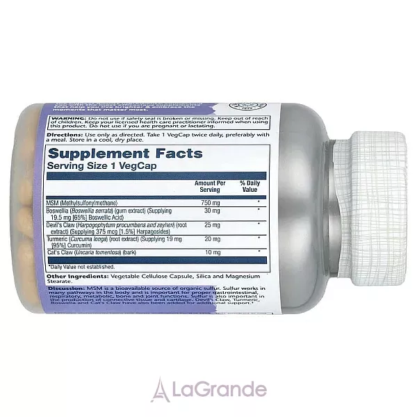 Solaray MSM 750 mg ĳ������ ������� 