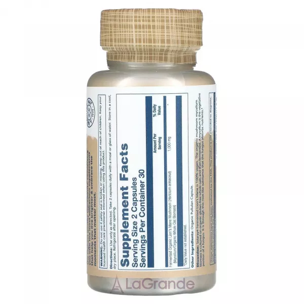 Solaray Lion's Mane 1000 mg ����������� ������� 