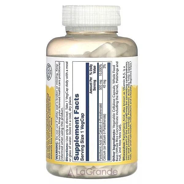 Solaray Pantothenic Acid 500 mg ĳ������ ������� 