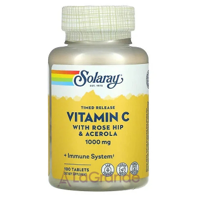 Solaray Timed Release Vitamin C 1000 mg ĳ  