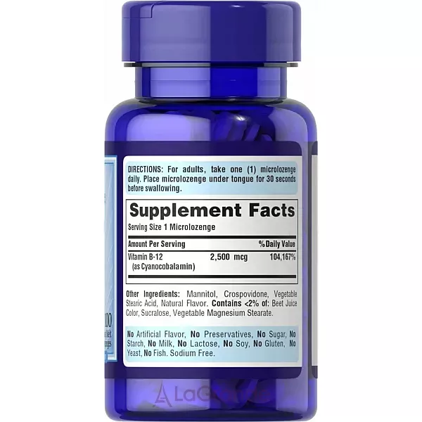 Puritan's Pride Vitamin B-12 2500 mcg ����������� ������� 