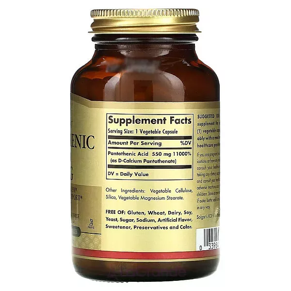Solgar Pantothenic Acid 550 mg ĳ������ ������� 