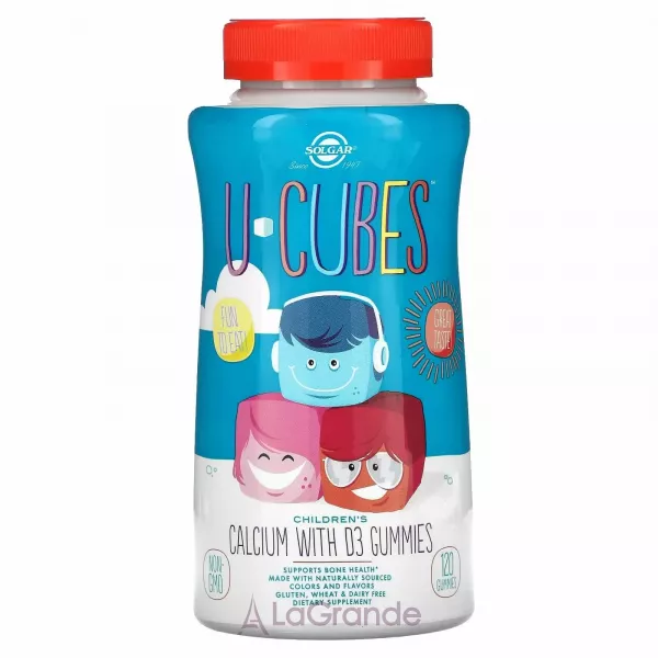 Solgar U-Cubes Children's Calcium with D3 Gummies ĳ������ ������� ��� ���� 