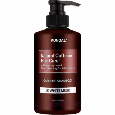 Kundal Natural Caffeine & Intensive Scalp Care Shampoo White Musk         