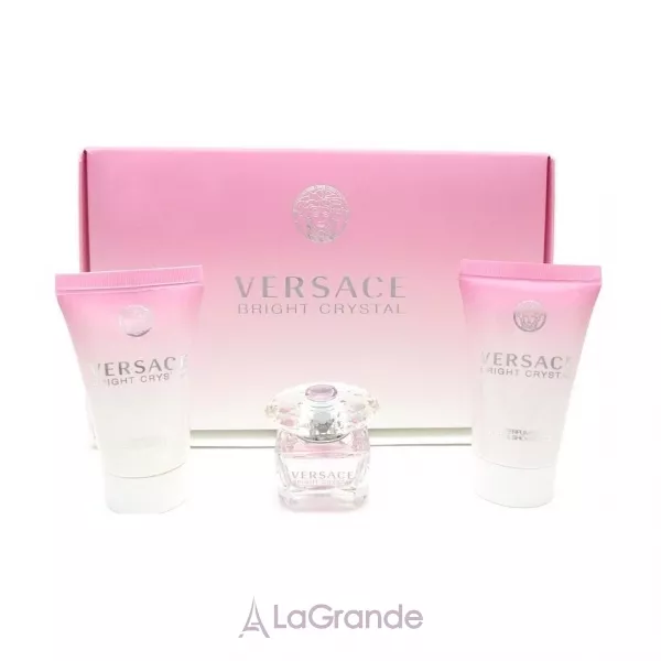 Versace Bright Crystal ���� (�������� ���� 5 �� + ������� ��� ��� 25 �� + ���� ��� ���� 25 ��)