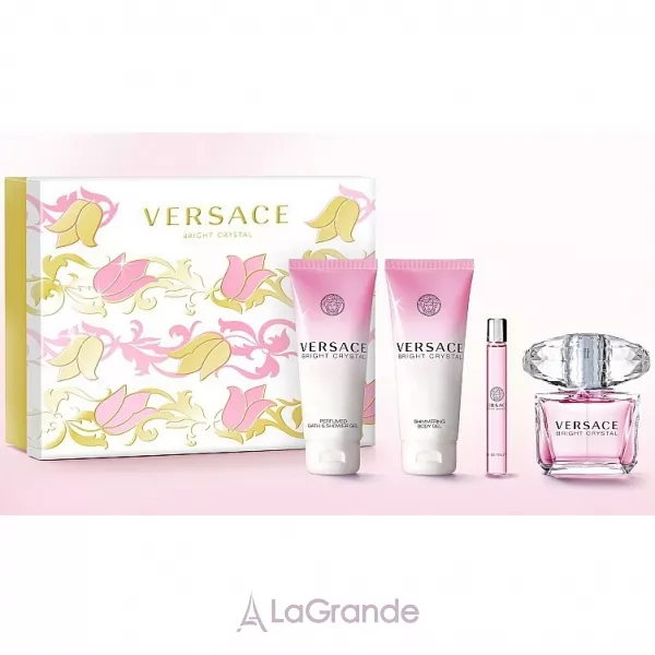 Versace Bright Crystal ����� (��������� ���� 90 �� + ��������� 10 �� + ������� ��� ���� 100 �� + ���� ��� ���� 100 ��)