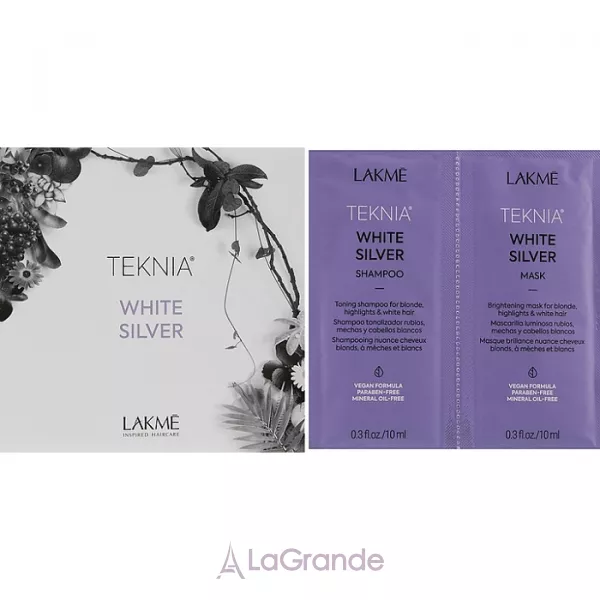 Lakme Teknia White Silver Sachet Duo ���� (�������� ������� ��� ������������ ������� ������ ������� 10 �� + ������� ����� ��� ������������ ������� ������ 10 ��)
