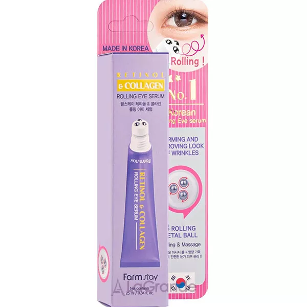FarmStay Retinol & Collagen Rolling Eye Serum ���������-������ ��� ���� ������ ���� � ��������� � ����������