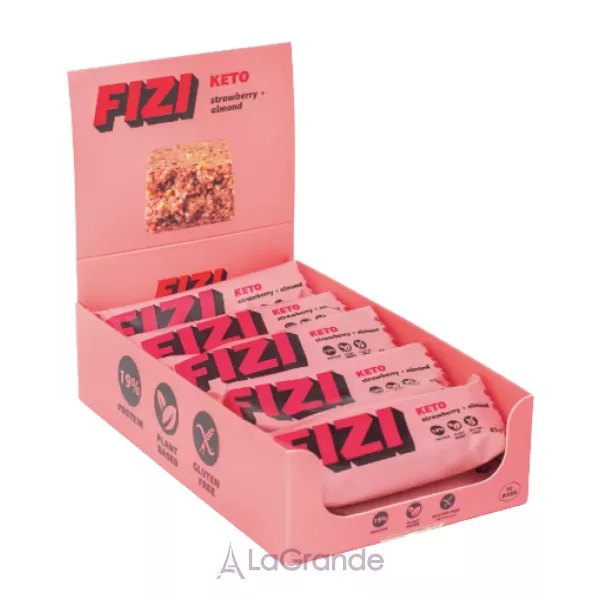 FIZI KETO Protein Bar Strawberry + Almond ����������� �������� 