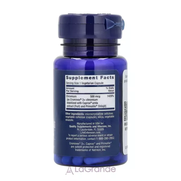 Life Extension Optimized Chromium with Crominex 3+ 500 mcg ����������� ������� 