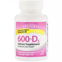 21st Century Calcium 600+D3 ����������� ������� "������� � ��������� D3", 600 ��/800 ��