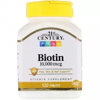 21st Century Biotin 10000 mcg ĳ������ ������� "������", 10000 ���