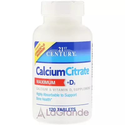 21st Century Calcium Citrate Maximum + D3   