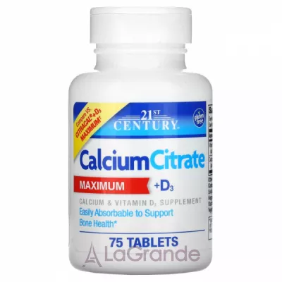 21st Century Calcium Citrate Maximum + D3   