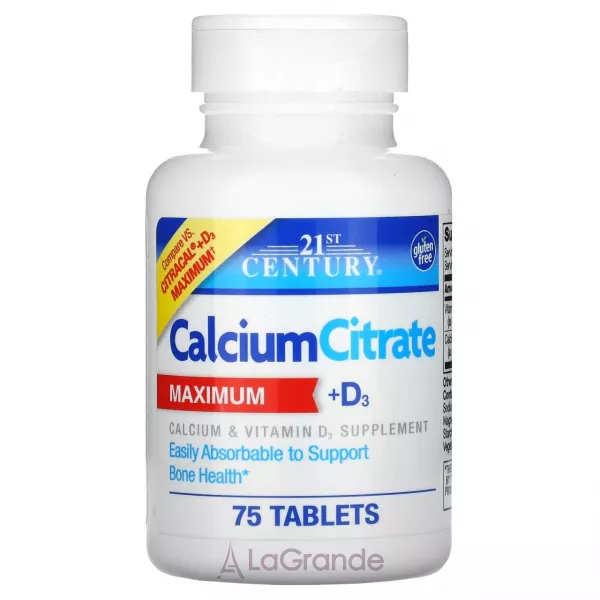 21st Century Calcium Citrate Maximum + D3 ĳ������ ������� 