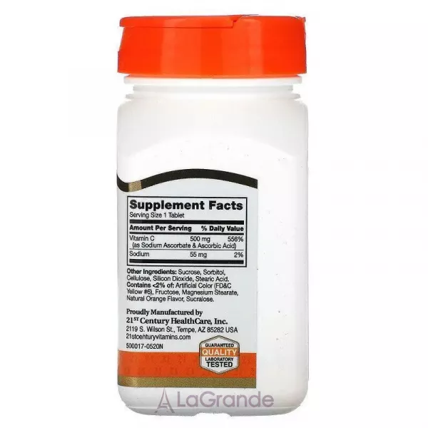 21st Century Chewable Vitamin C 500 mg ����������� ������� 