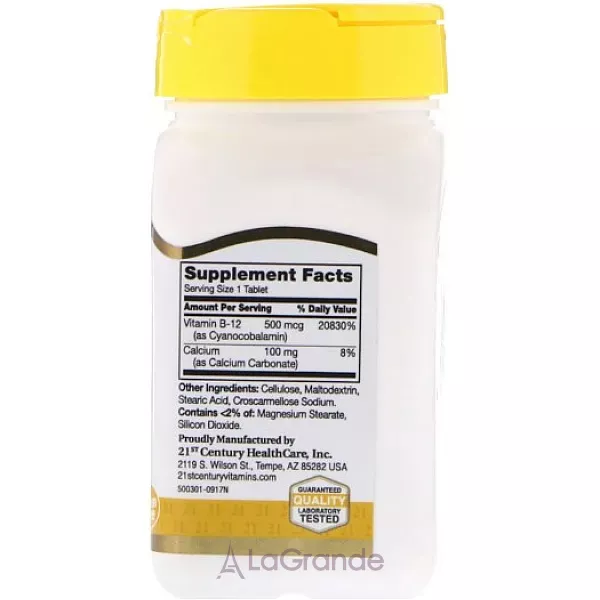 21st Century Vitamin B-12 500 mcg ����������� ������� 