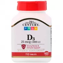 21st Century Vitamin D3 1000 IU ����������� ������� "������� �3", 1000 ��