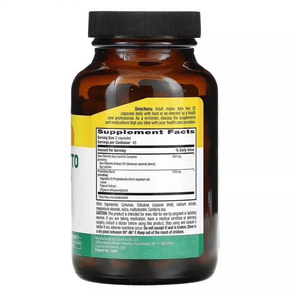 Country Life Saw Palmetto & Pygeum Extract ����������� ������� 