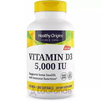 Healthy Origins Vitamin D3 in MCT Oil 5000 IU   