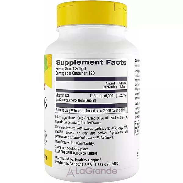 Healthy Origins Vitamin D3 in MCT Oil 5000 IU ĳ������ ������� 