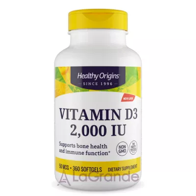 Healthy Origins Vitamin D3 in MCT Oil 2000 IU ĳ  