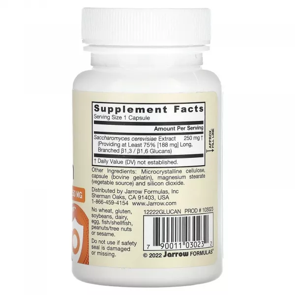 Jarrow Formulas Beta Glucan 250 mg ĳ������ ������� ��� ������ �������� 