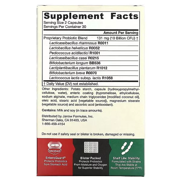 Jarrow Formulas Jarro-Dophilus EPS 10 Billion CFU ���������, 10 ���� ���