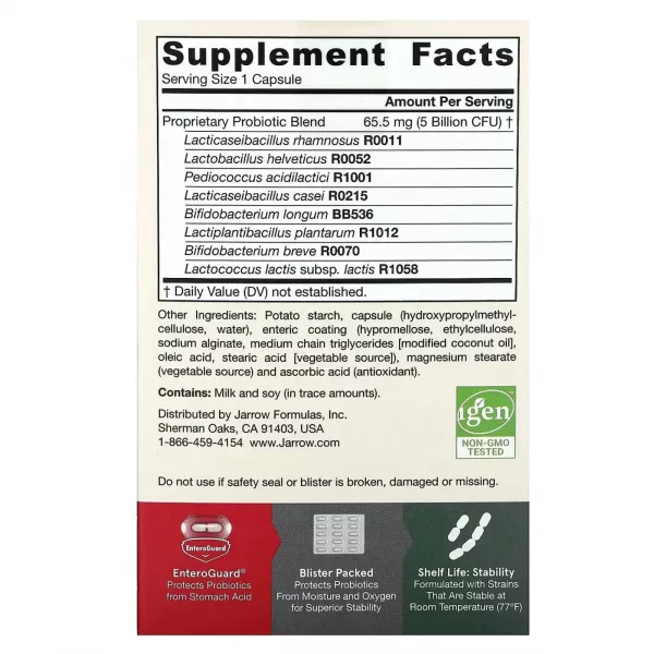 Jarrow Formulas Jarro-Dophilus EPS 5 Billion CFU ���������, 5 ���� ���
