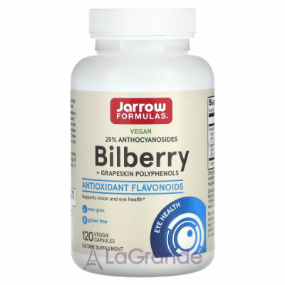 Jarrow Formulas Vegan Bilberry + Grapeskin Polyphenols    