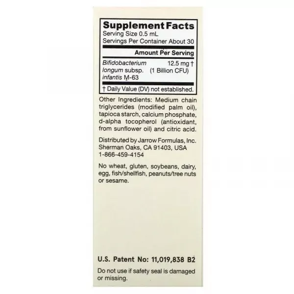 Jarrow Formulas Vegan Jarro-Dophilus Infant Liquid Probiotic 1 Billion CFU ��������� (�������) ��� ��������, � �������, 1 ���� ���
