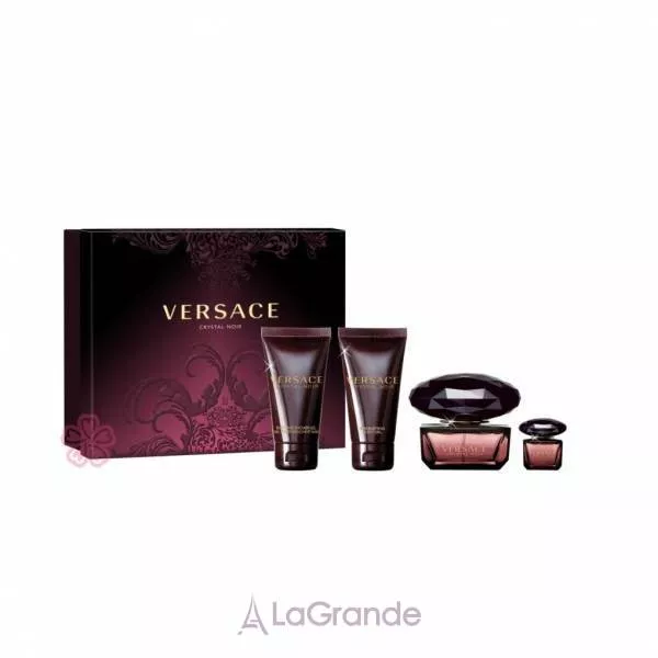 Versace Crystal Noir ���� (�������� ���� 50 �� + �������� 5 �� + ������� ��� ��� 50 �� + ���� ��� ���� 50 ��)