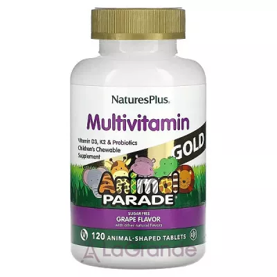 NaturesPlus Animal Parade Gold Children's Chewable Multivitamin Grape      