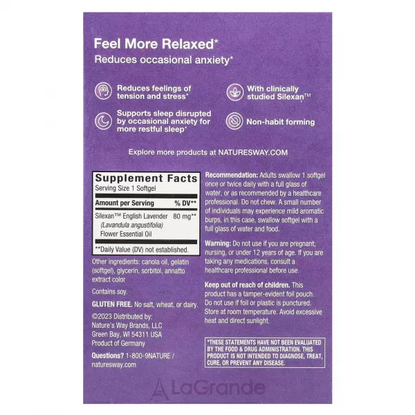 Nature's Way CalmAid Clinically Studied Lavender ����������� � ��������