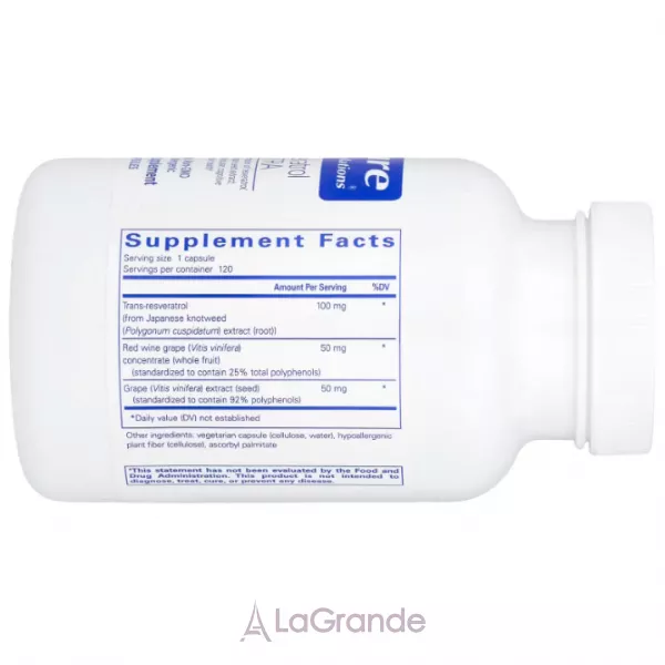 Pure Encapsulations Resveratrol Extra ĳ������ ������� 