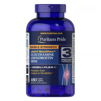 Puritan's Pride Double Strength Glucosamine, Chondroitin & MSM Joint Soother Caplets      