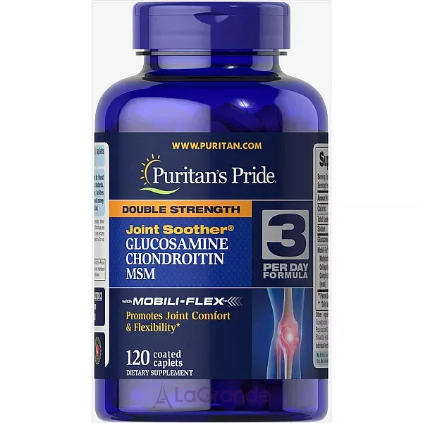 Puritan's Pride Double Strength Glucosamine, Chondroitin & MSM Joint Soother Caplets ����������� ������� ��� �������� �������� 