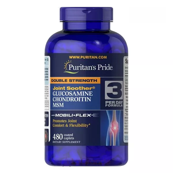 Puritan's Pride Double Strength Glucosamine, Chondroitin & MSM Joint Soother Caplets ����������� ������� ��� �������� �������� 