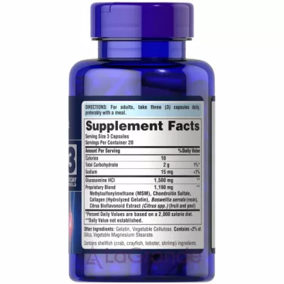 Puritan's Pride Double Strength Glucosamine, Chondroitin & MSM Joint Soother Capsules ĳ   , '   