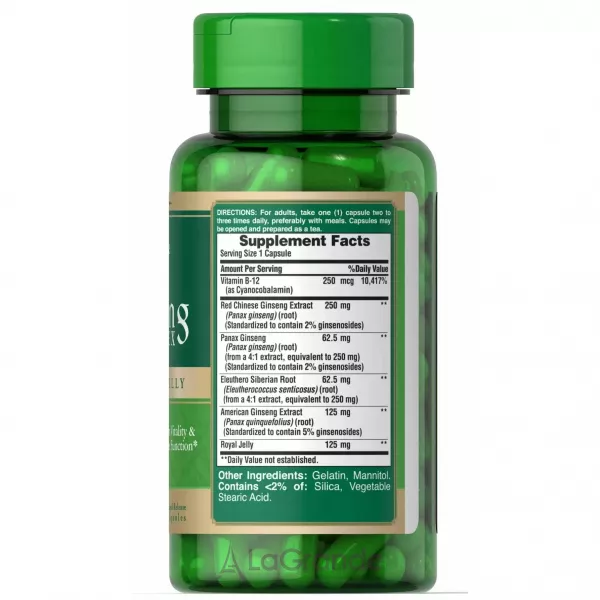 Puritan's Pride Ginseng Complex with Royal Jelly 1000 mg ĳ������ ������� 