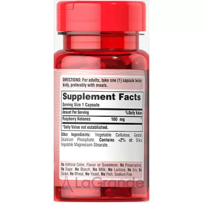 Puritan's Pride Raspberry Ketones 100 mg   