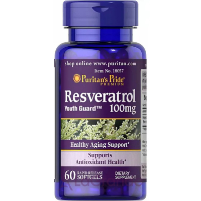 Puritan's Pride Resveratrol 100 mg ĳ     