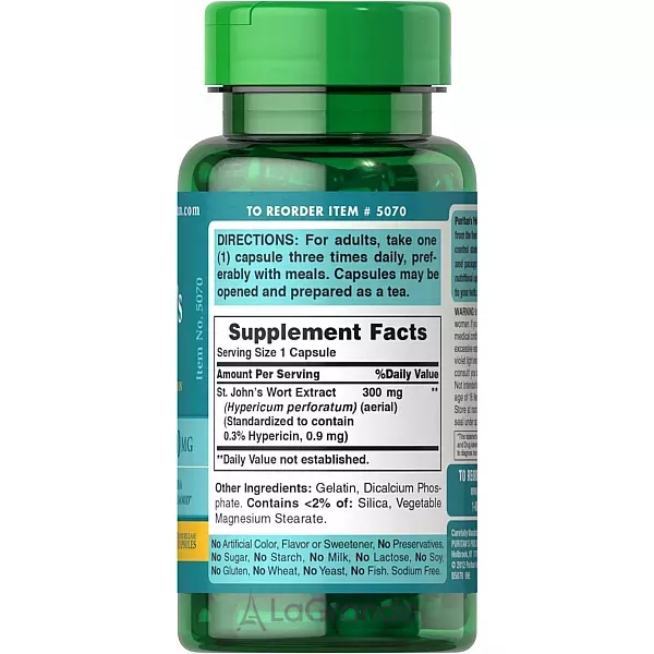 Puritan's Pride St.Johns Wort 300 mg ĳ������ ������� ��� �������� ������� ������� 