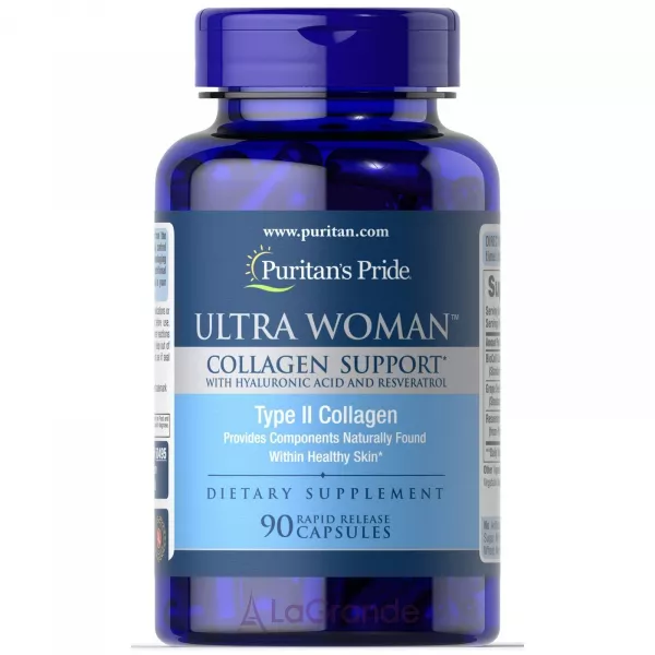Puritan's Pride Ultra Woman Collagen Support 1000 mg with Hyaluronic Acid ����������� ������� ��� ��������� ��������� � ������������ ��������