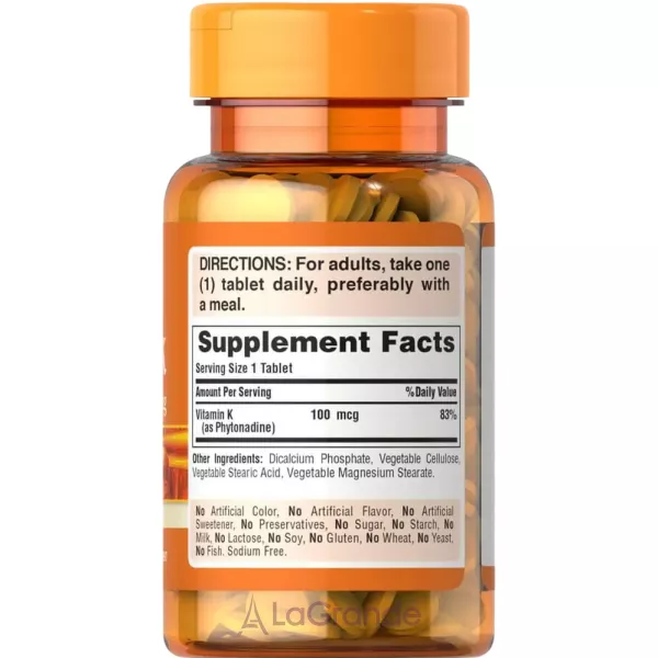 Puritan's Pride Vitamin K 100 mcg ����������� ������� 