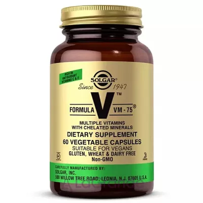 Solgar Formula V VM-75 Multiple Vitamins with Chelated Minerals  